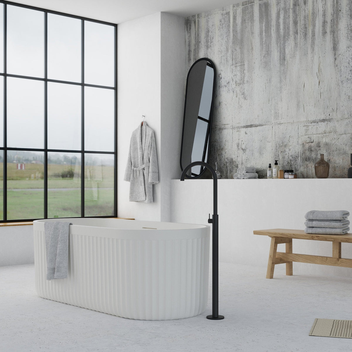 Ideavit Archtec Oval Freestanding Bathtub – White – –