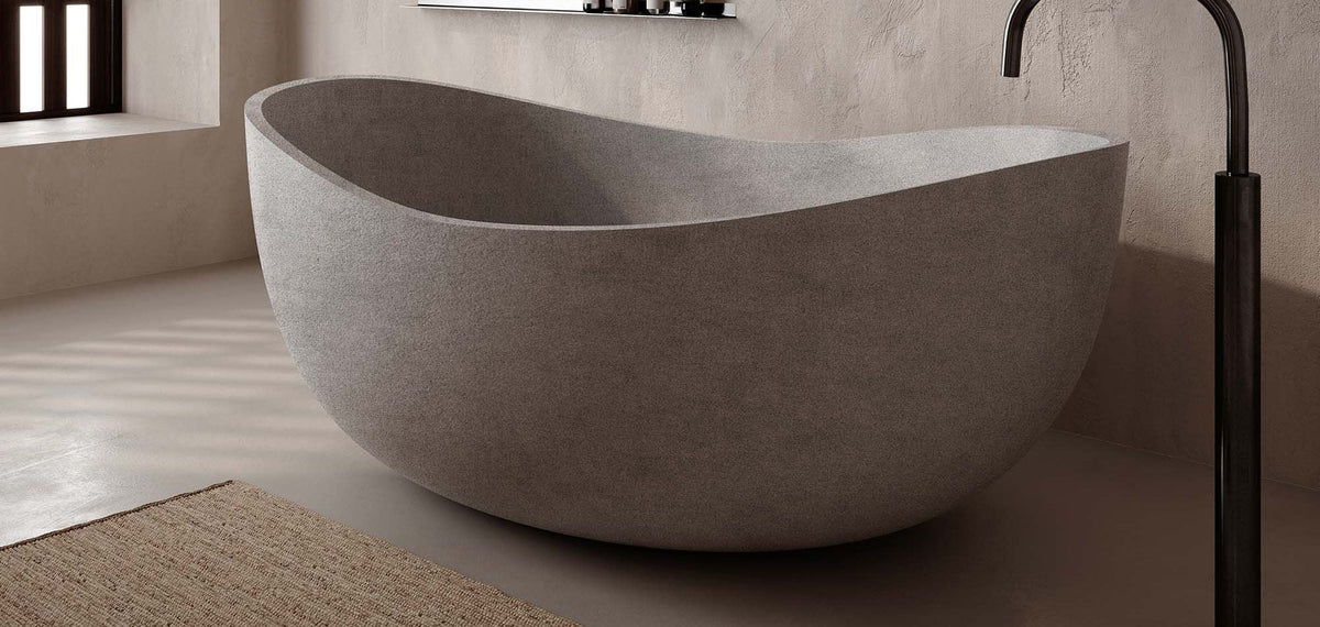 Ideavit IdeaSense Freestanding Bathtub – Beige Concrete – –