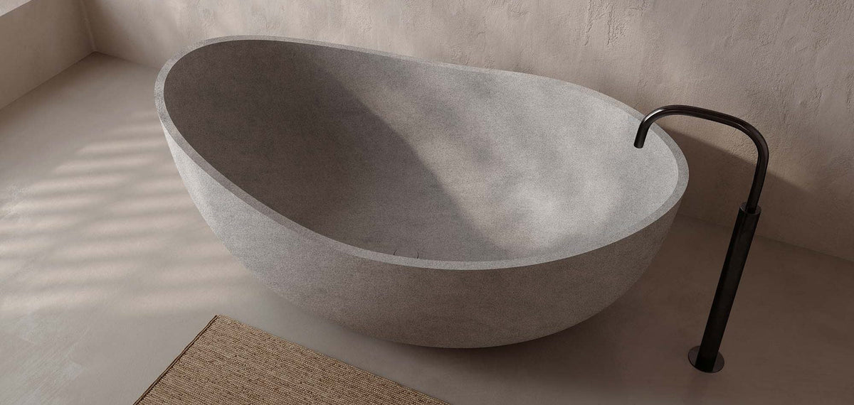 Ideavit IdeaSense Freestanding Bathtub – Beige Concrete – –