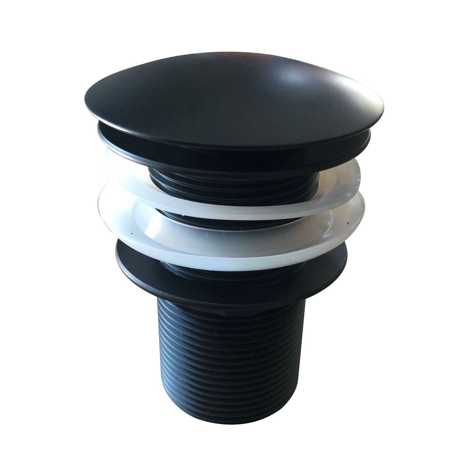 Ideavit Pop - Up Clic - Clac Drain – Matte Black Curved Top (PS IDV 290270) – – –