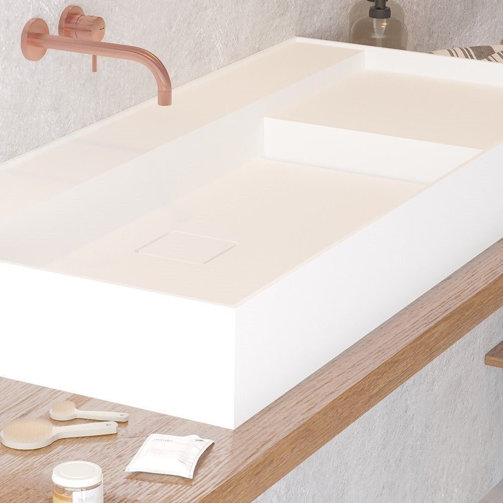 Ideavit SolidBliss 100 Vessel Sink – 39" Matte White – – –