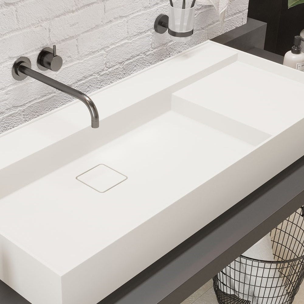 Ideavit SolidBliss 100 Vessel Sink – 39" Matte White – – –