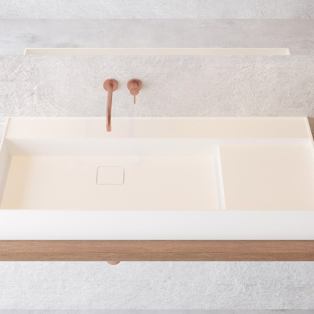 Ideavit SolidBliss 100 Vessel Sink – 39" Matte White – – –