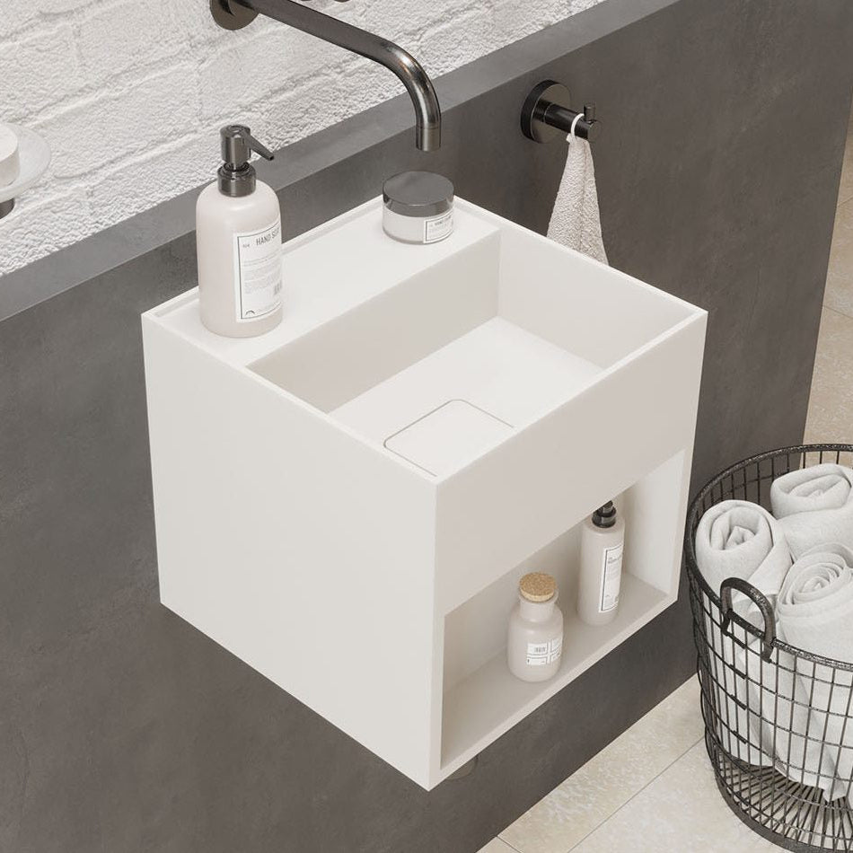 Ideavit SolidBliss 30SH Wall - Mounted Sink – 12" Matte White – – –