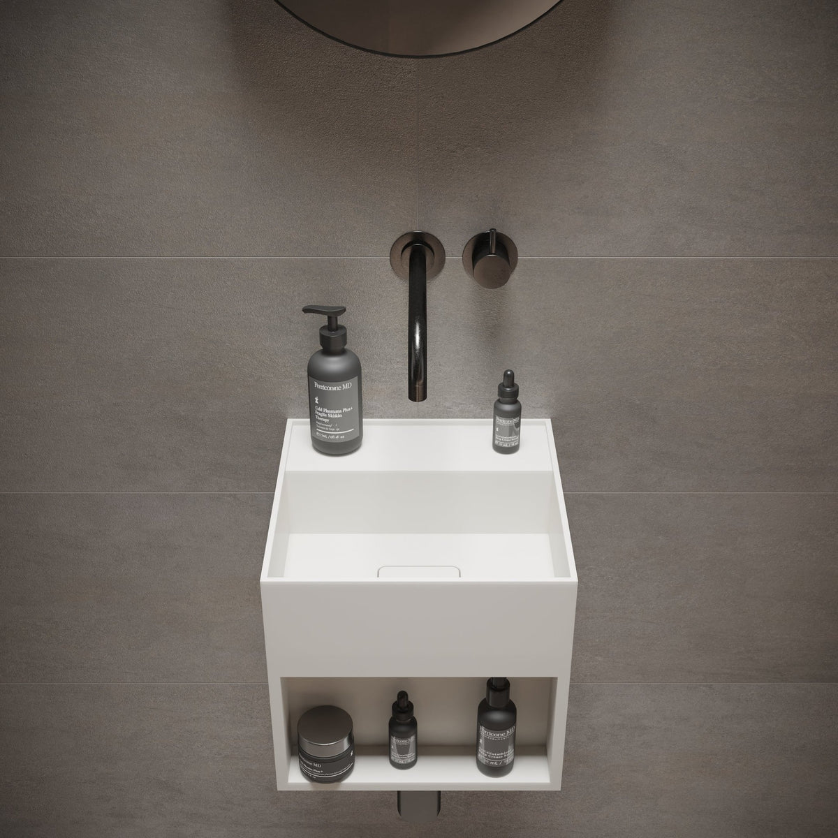 Ideavit SolidBliss 30SH Wall - Mounted Sink – 12" Matte White – – –