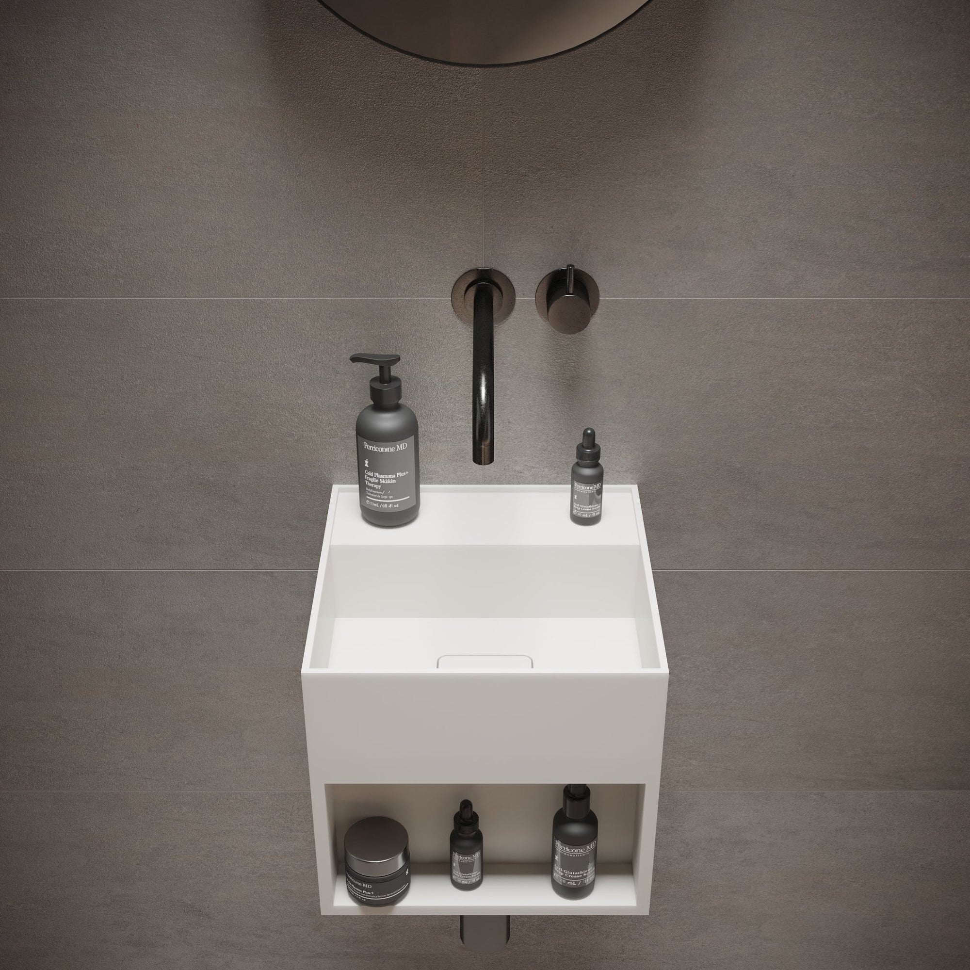 Ideavit SolidBliss 30SH Wall - Mounted Sink – 12" Matte White – – –