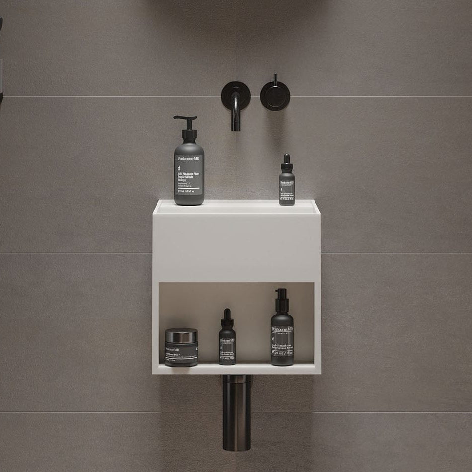 Ideavit SolidBliss 30SH Wall - Mounted Sink – 12" Matte White – – –