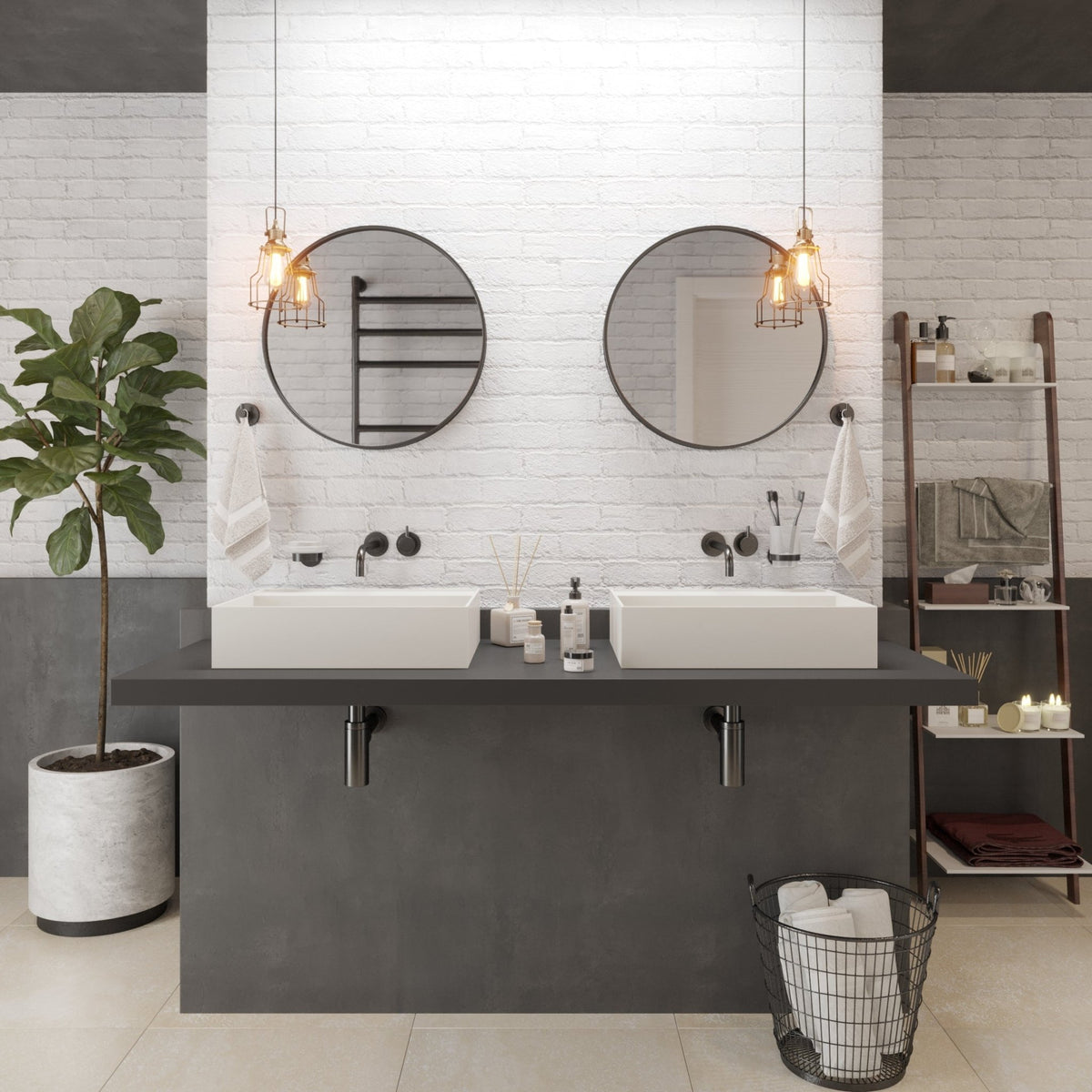 Ideavit SolidBliss 50 Vessel Sink – 20" Matte White – – –