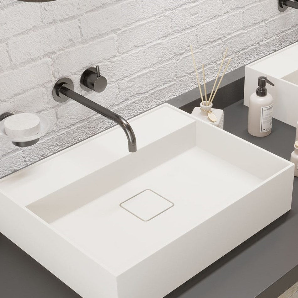 Ideavit SolidBliss 50 Vessel Sink – 20" Matte White – – –