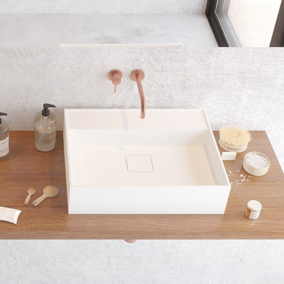 Ideavit SolidBliss 50 Vessel Sink – 20" Matte White – – –