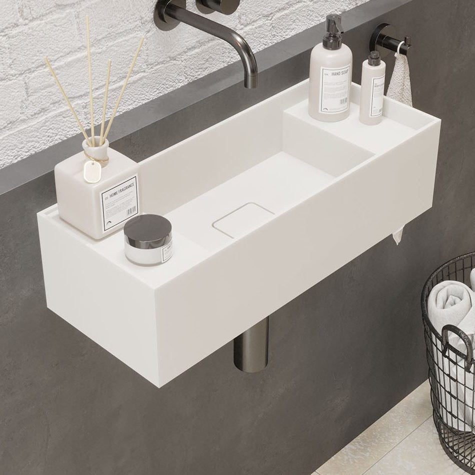 Ideavit SolidBliss 55 Wall - Mounted Sink – 22" Matte White – – –