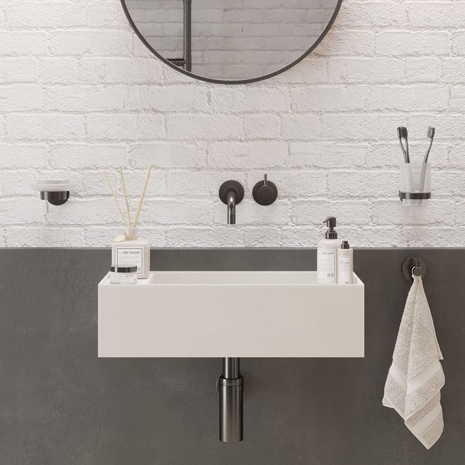 Ideavit SolidBliss 55 Wall - Mounted Sink – 22" Matte White – – –