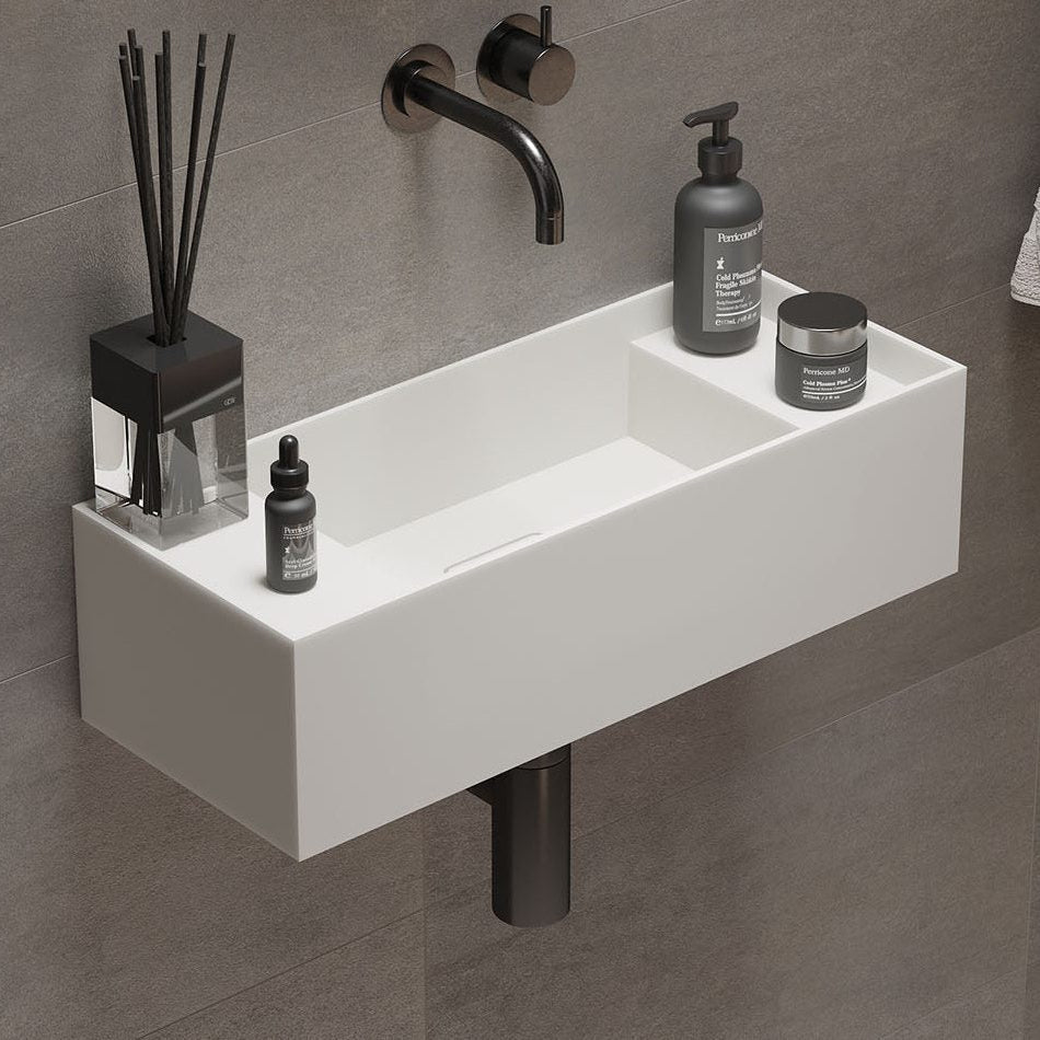 Ideavit SolidBliss 55 Wall - Mounted Sink – 22" Matte White – – –