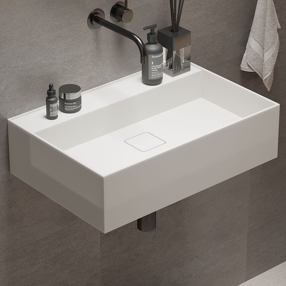 Ideavit SolidBliss 60 Wall - Mounted Sink – 24" Matte White – – –