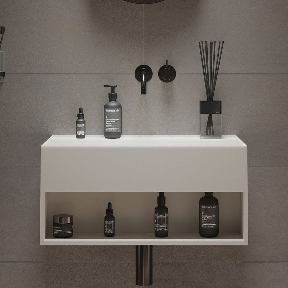 Ideavit SolidBliss 60SH Wall - Mounted Sink – 24" Matte White – – –