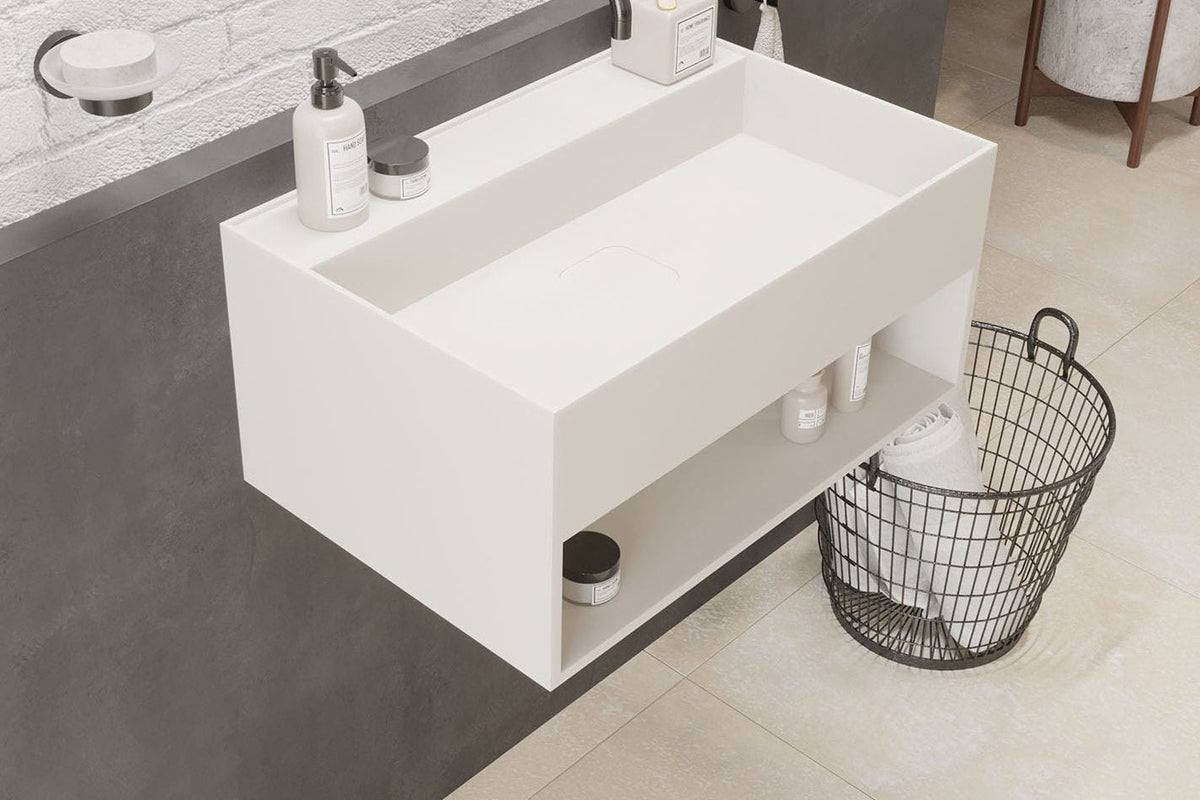Ideavit SolidBliss 60SH Wall - Mounted Sink – 24" Matte White – – –