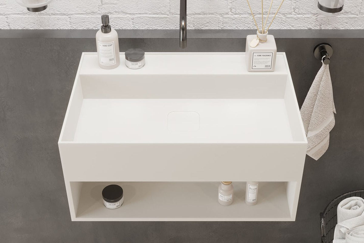 Ideavit SolidBliss 60SH Wall - Mounted Sink – 24" Matte White – – –