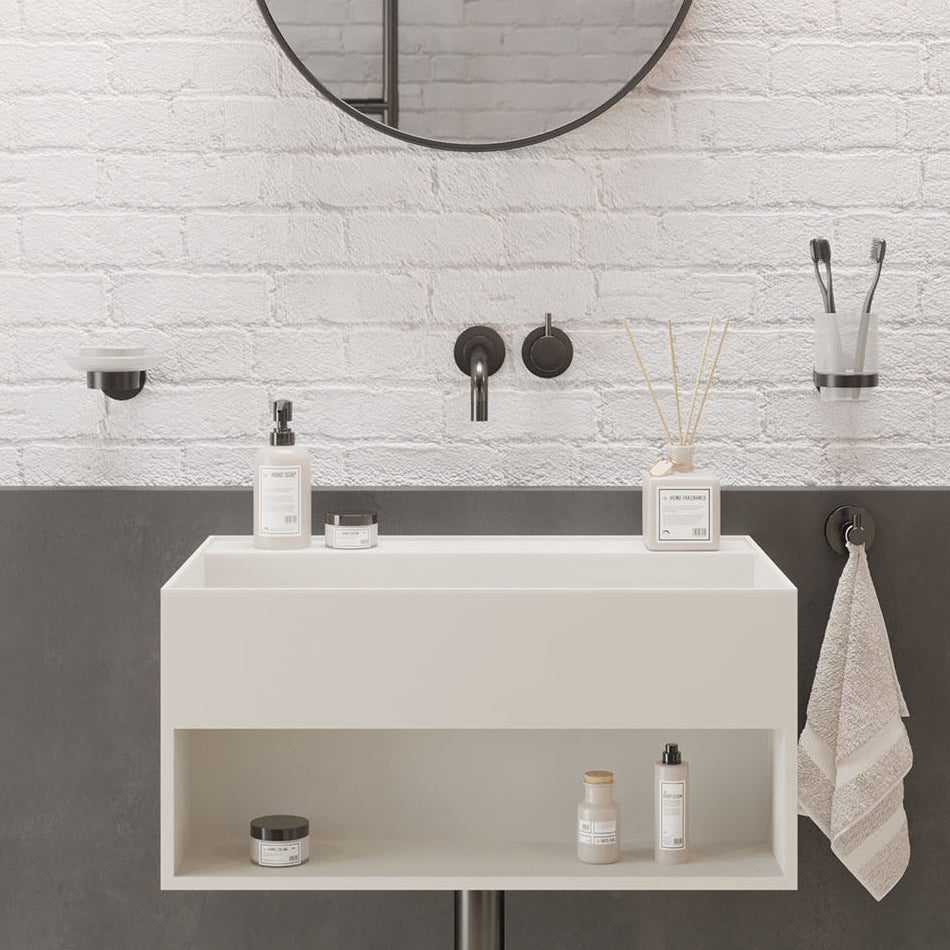 Ideavit SolidBliss 60SH Wall - Mounted Sink – 24" Matte White – – –