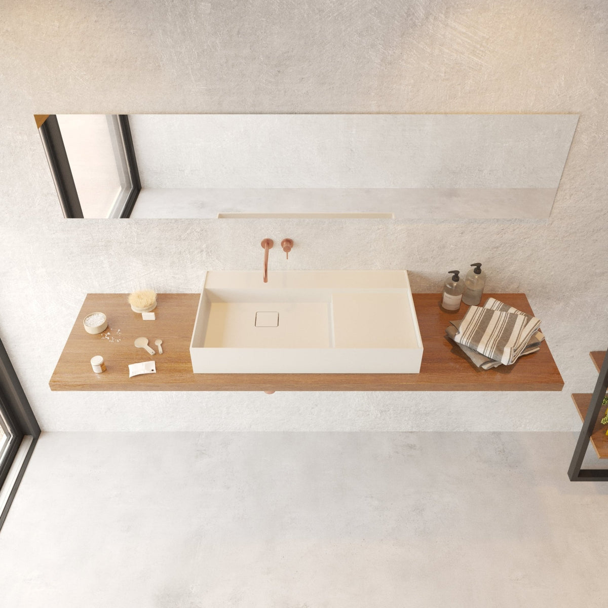 Ideavit SolidBliss 80 Vessel Sink – 31" Matte White – – –