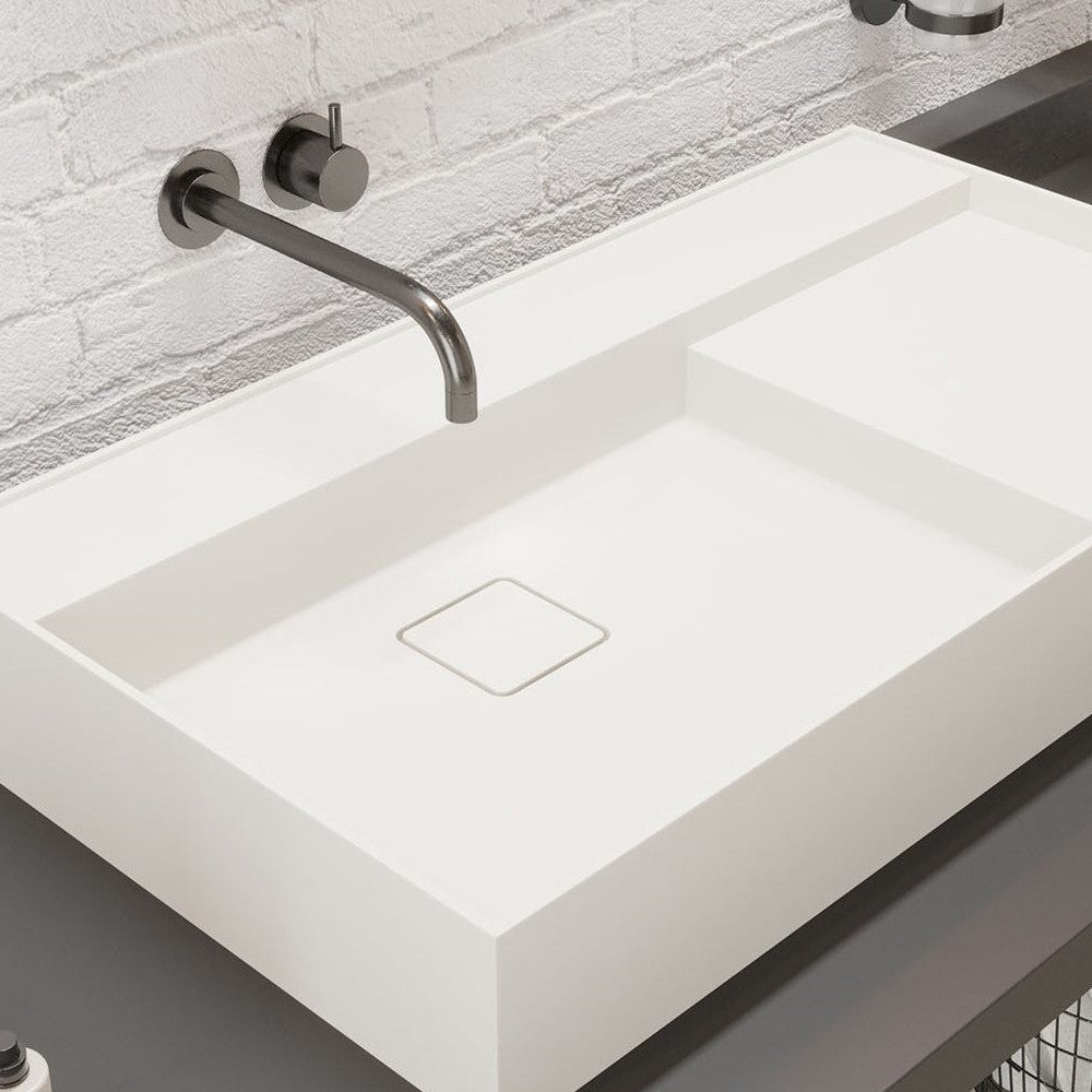 Ideavit SolidBliss 80 Vessel Sink – 31" Matte White – – –