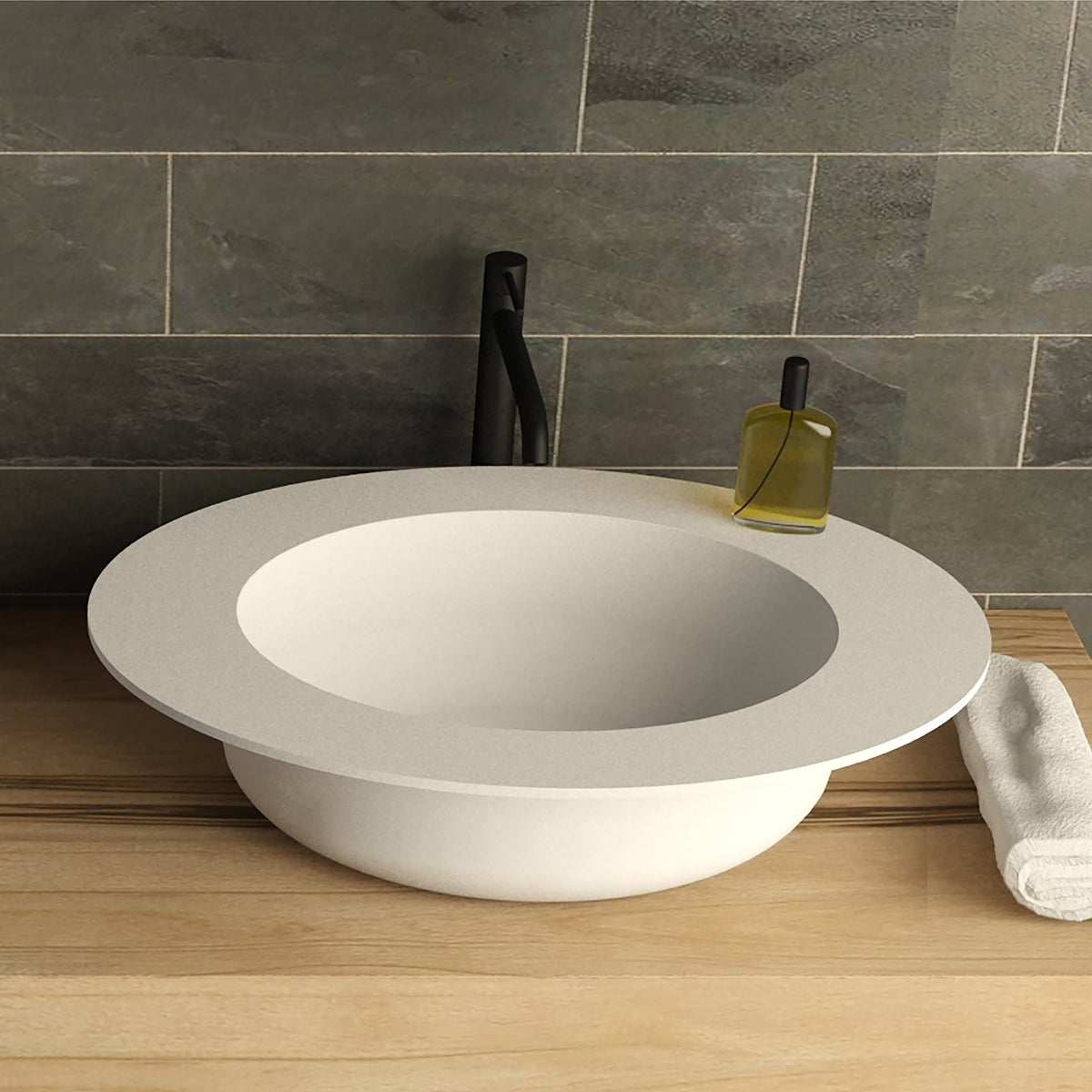 Ideavit SolidCap 2.0 Vessel Sink – 24" Matte White – – –