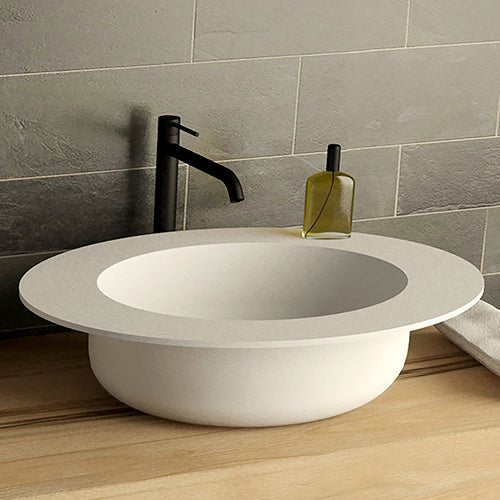 Ideavit SolidCap 2.0 Vessel Sink – 24" Matte White – – –