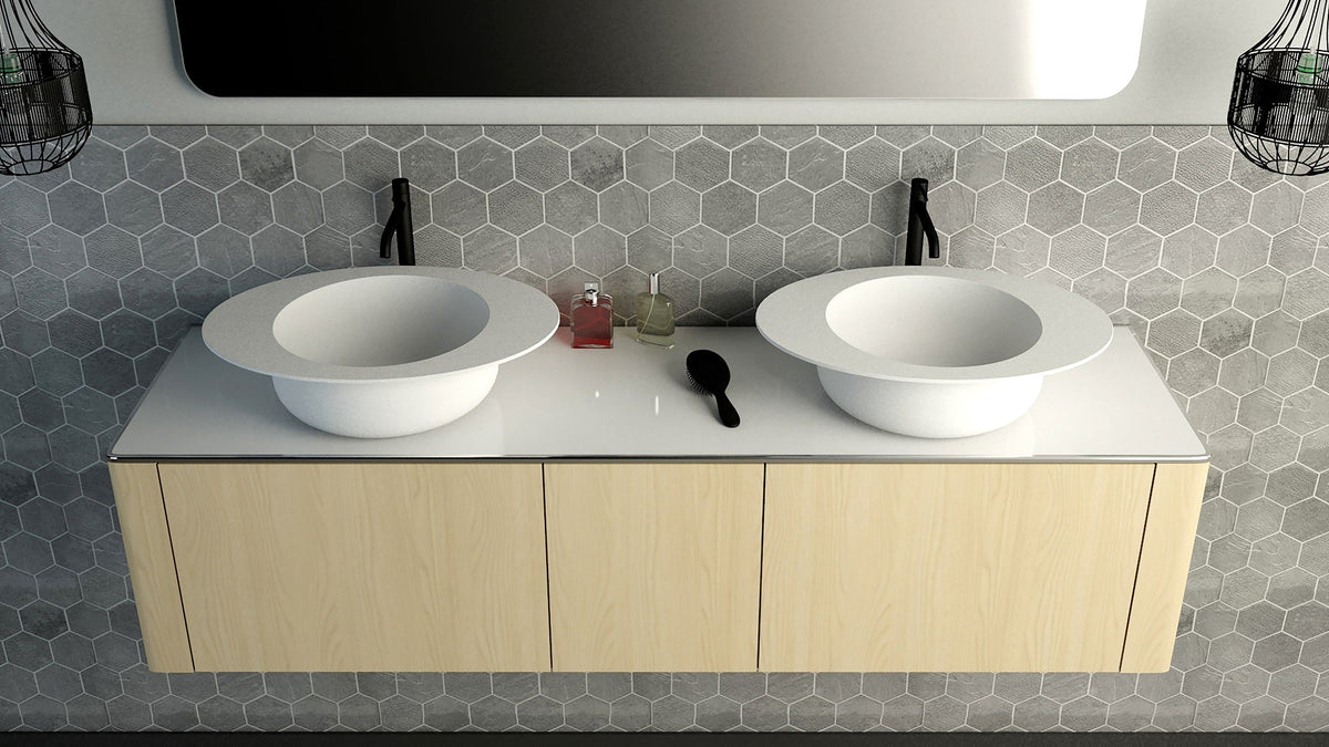 Ideavit SolidCap 3.0 Vessel Sink – 24" Matte White – – –