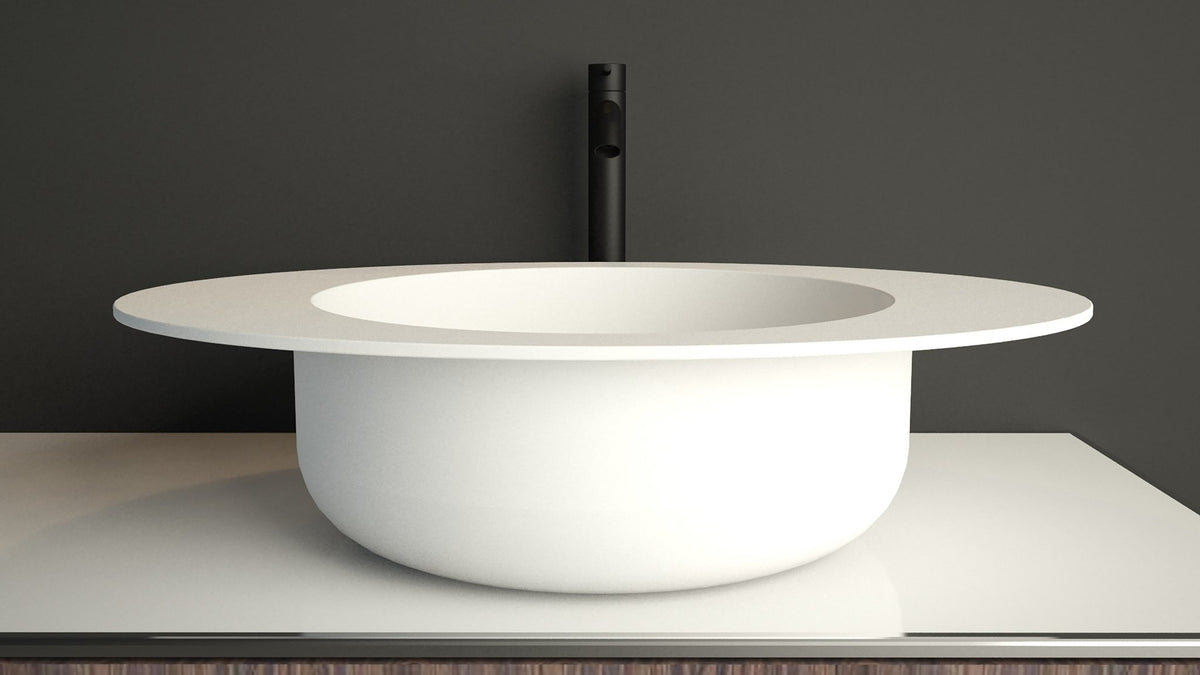 Ideavit SolidCap 3.0 Vessel Sink – 24" Matte White – – –