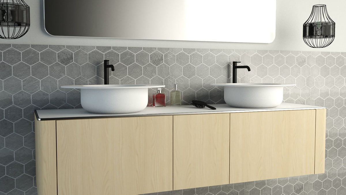 Ideavit SolidCap 3.0 Vessel Sink – 24" Matte White – – –