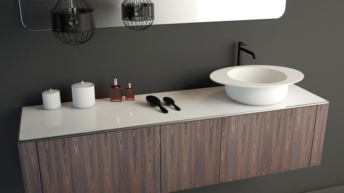 Ideavit SolidCap 3.0 Vessel Sink – 24" Matte White – – –