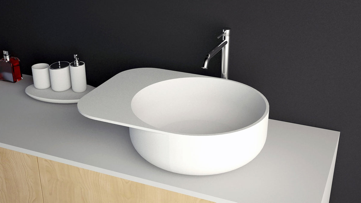 Ideavit SolidCap 6.0 Vessel Sink – 20" Matte White – – –