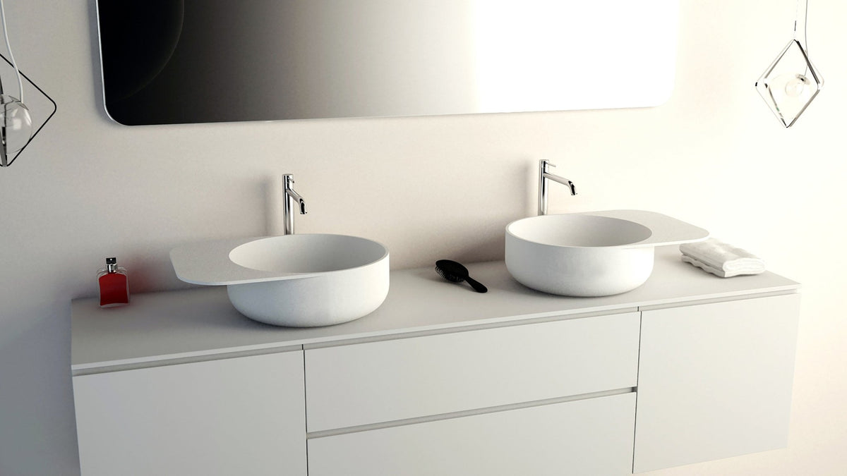 Ideavit SolidCap 6.0 Vessel Sink – 20" Matte White – – –