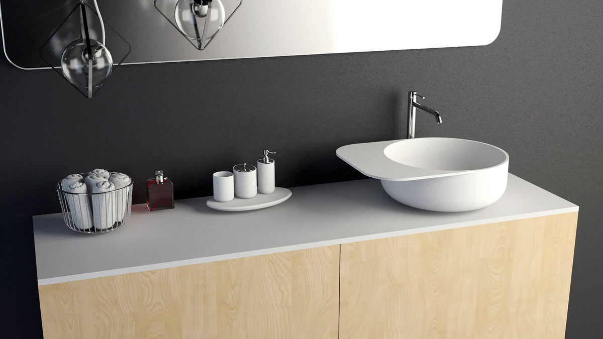 Ideavit SolidCap 6.0 Vessel Sink – 20" Matte White – – –