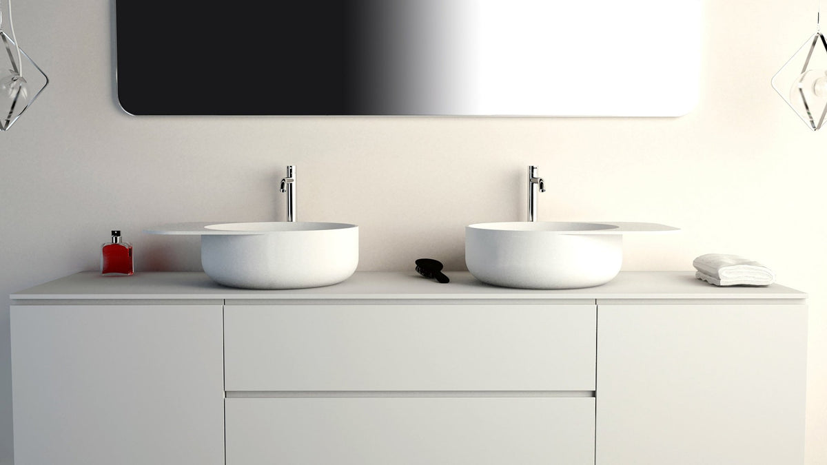 Ideavit SolidCap 6.0 Vessel Sink – 20" Matte White – – –