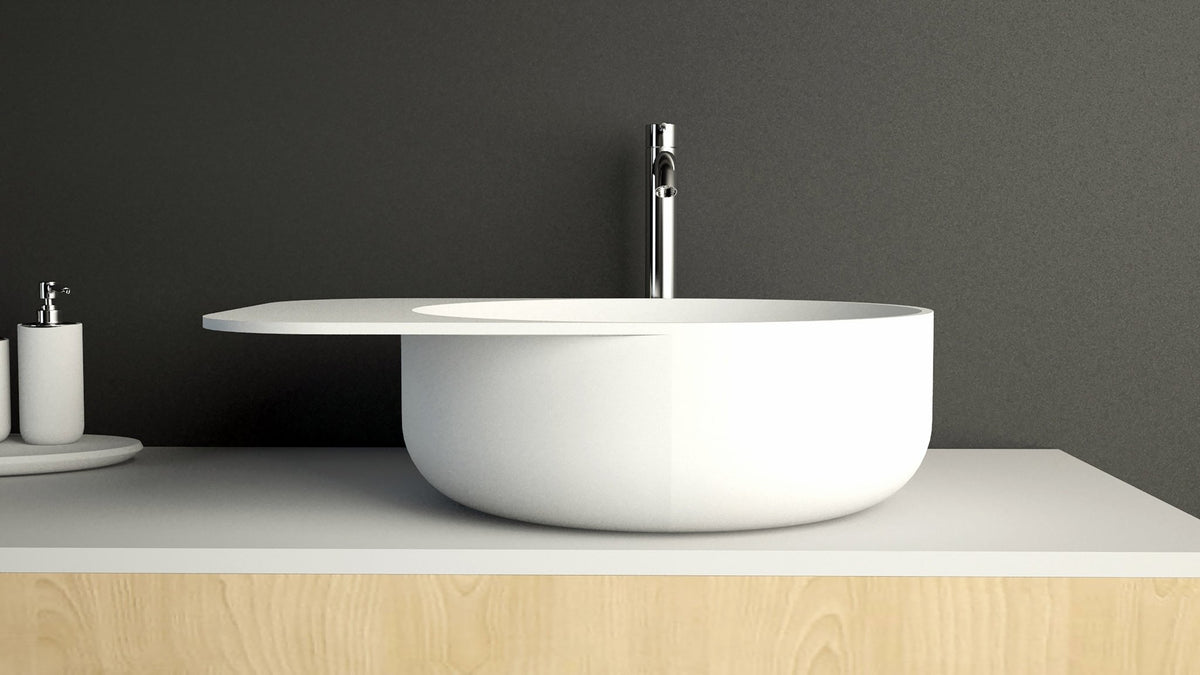 Ideavit SolidCap 6.0 Vessel Sink – 20" Matte White – – –
