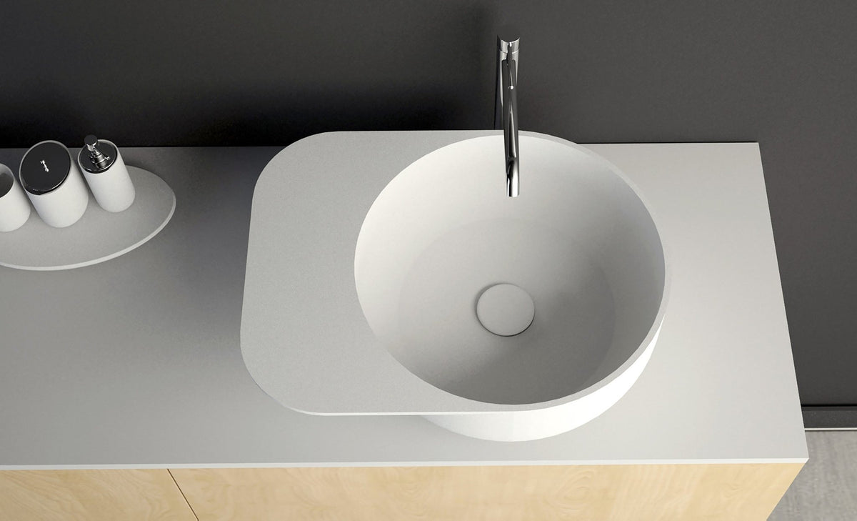 Ideavit SolidCap 6.0 Vessel Sink – 20" Matte White – – –