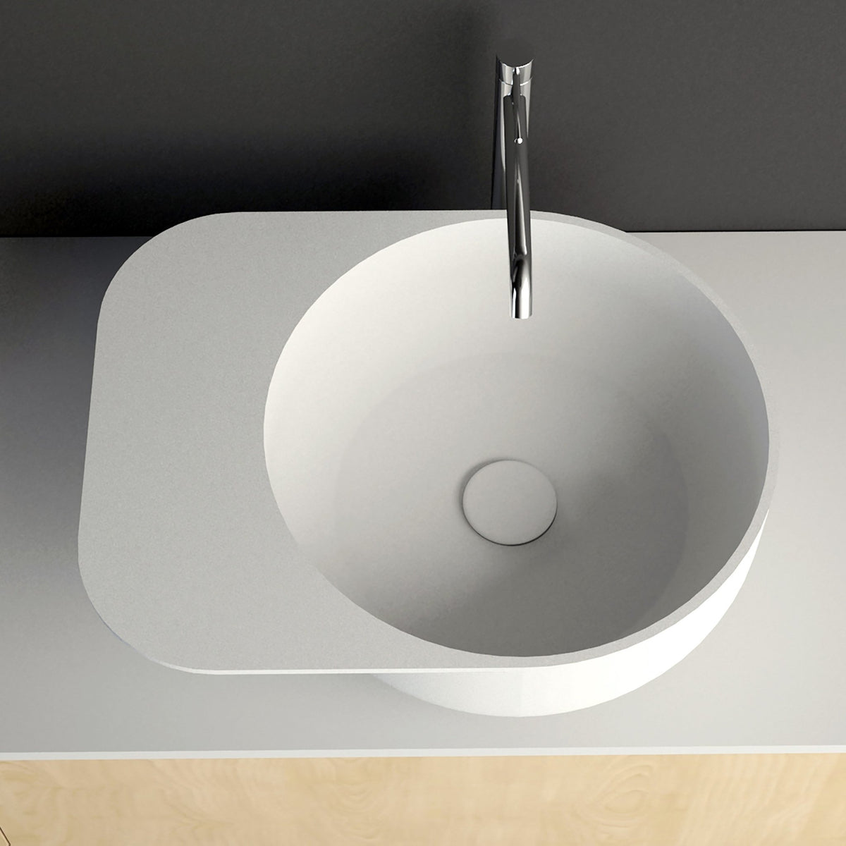 Ideavit SolidCap 6.0 Vessel Sink – 20" Matte White – – –