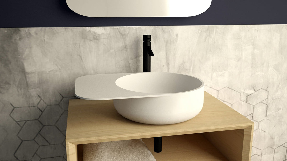 Ideavit SolidCap 6.0 Vessel Sink – 20" Matte White – – –