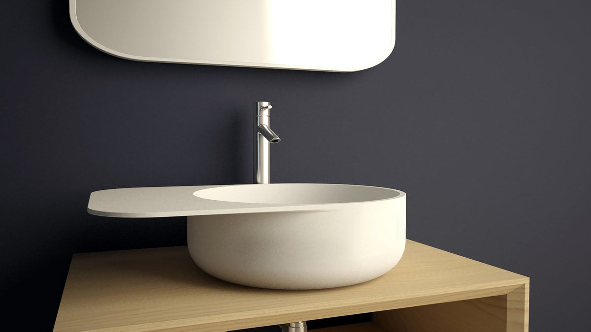 Ideavit SolidCap 6.0 Vessel Sink – 20" Matte White – – –