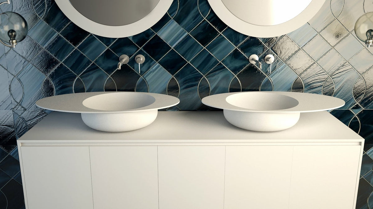 Ideavit SolidCap 8.0 Vessel Sink – 32" Matte White – – –