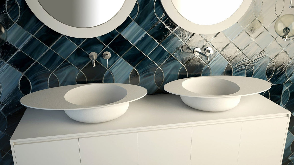 Ideavit SolidCap 8.0 Vessel Sink – 32" Matte White – – –