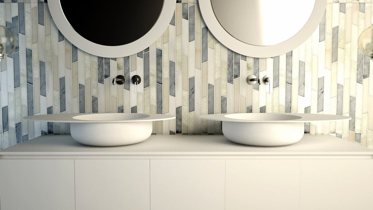 Ideavit SolidCap 8.0 Vessel Sink – 32" Matte White – – –