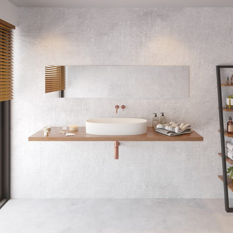 Ideavit SolidCliff 70 Vessel Sink – 28" Matte White – – –