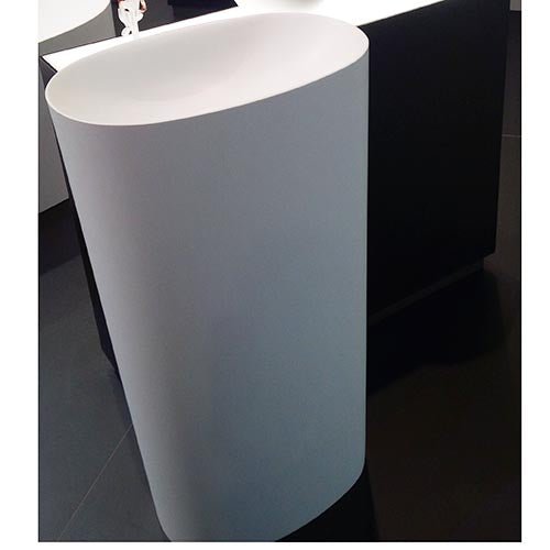 Ideavit SolidCliff PB 50 Pedestal Sink – 20" Matte White – – –