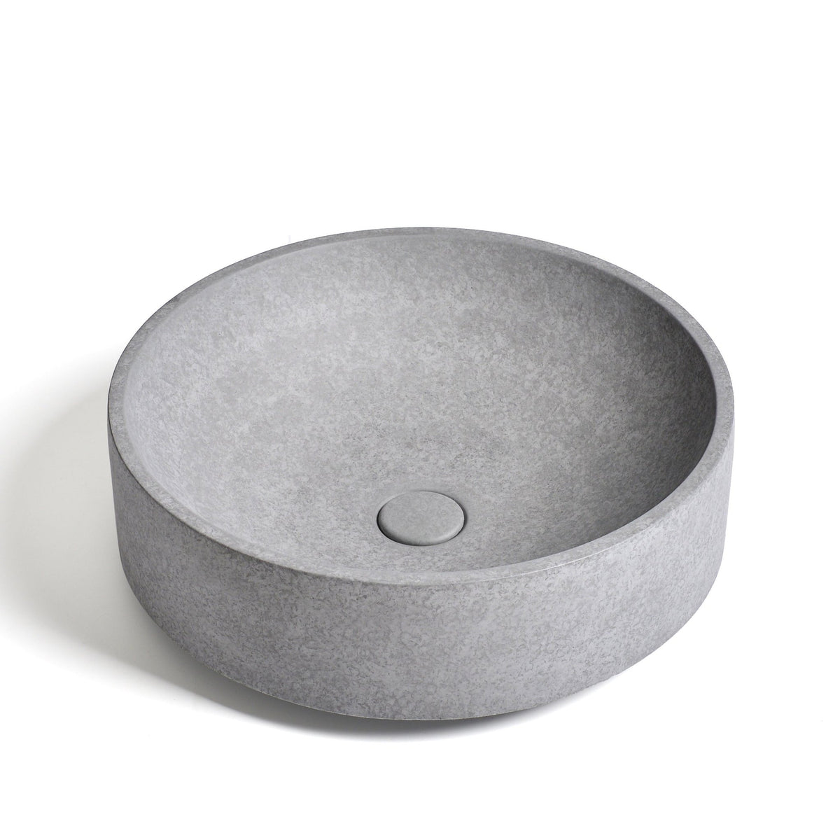Ideavit SolidDeco Concrete Vessel Sink – 18" Beige / Grey – Grey Concrete – –