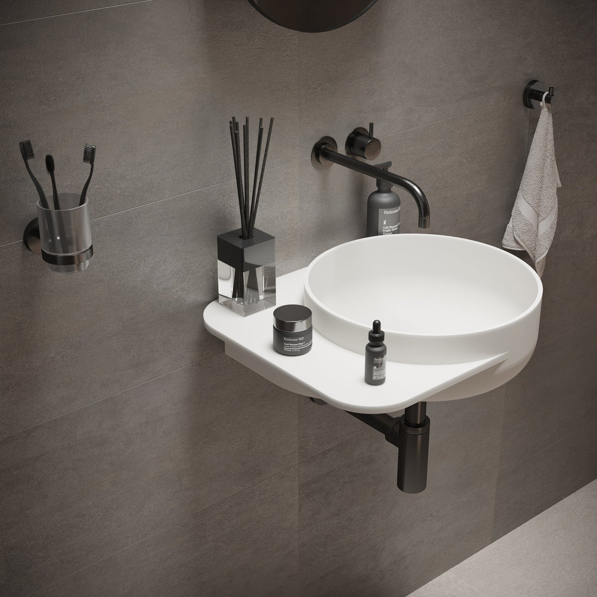 Ideavit SolidDual 2.0 Wall - Mounted Sink – 19&quot; Matte White – – –