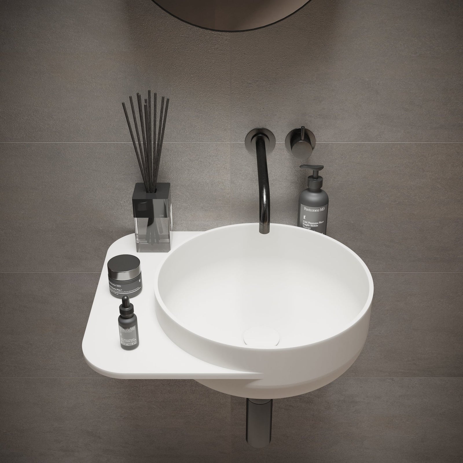 Ideavit SolidDual 2.0 Wall - Mounted Sink – 19" Matte White – – –