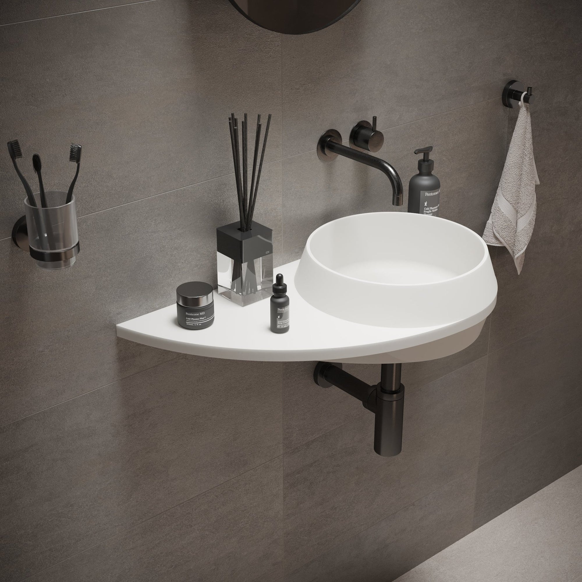 Ideavit SolidDual 3.0 Wall - Mounted Sink – 28" Matte White – – –