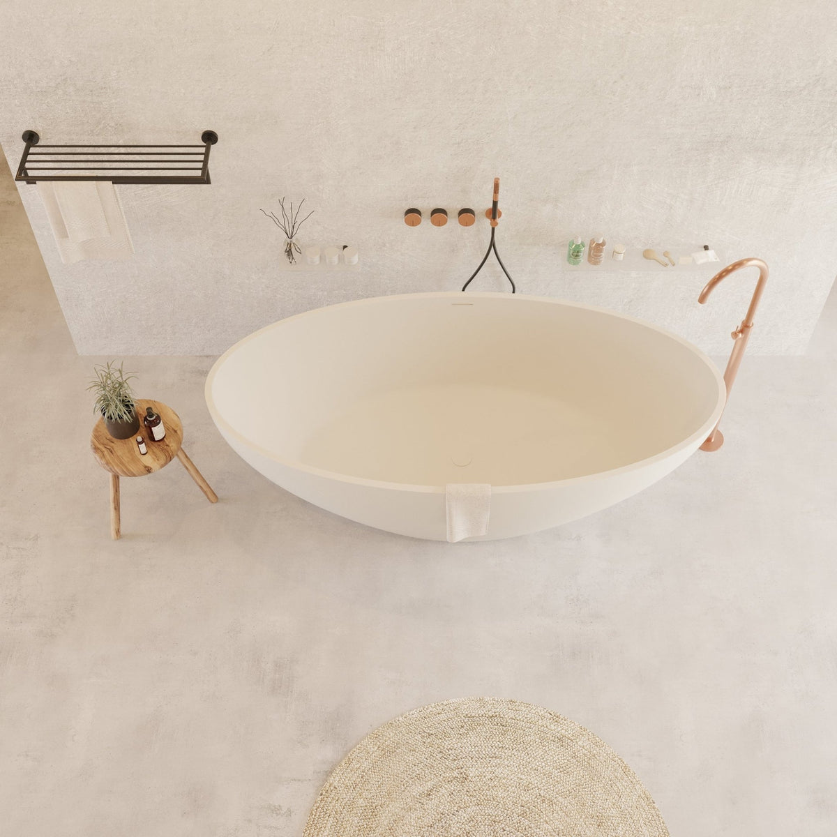 Ideavit SolidEllipse Freestanding Bathtub – Matte White – –
