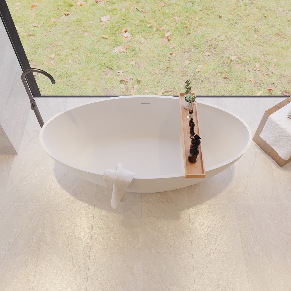 Ideavit SolidEllipse Freestanding Bathtub – Matte White – –